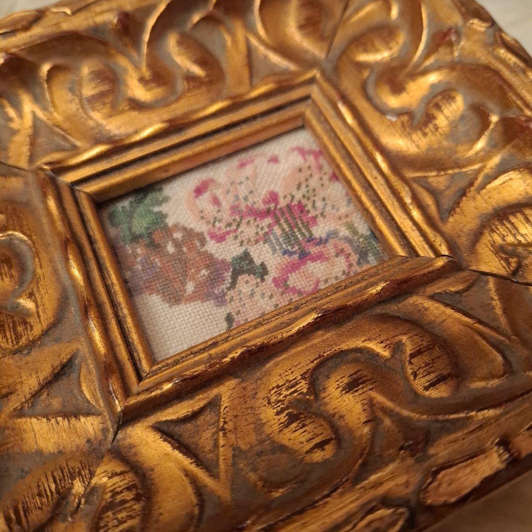 No.仏蘭西館　プチポワン　ミニ額　2点セット　アンティーク　ヴィンテージ