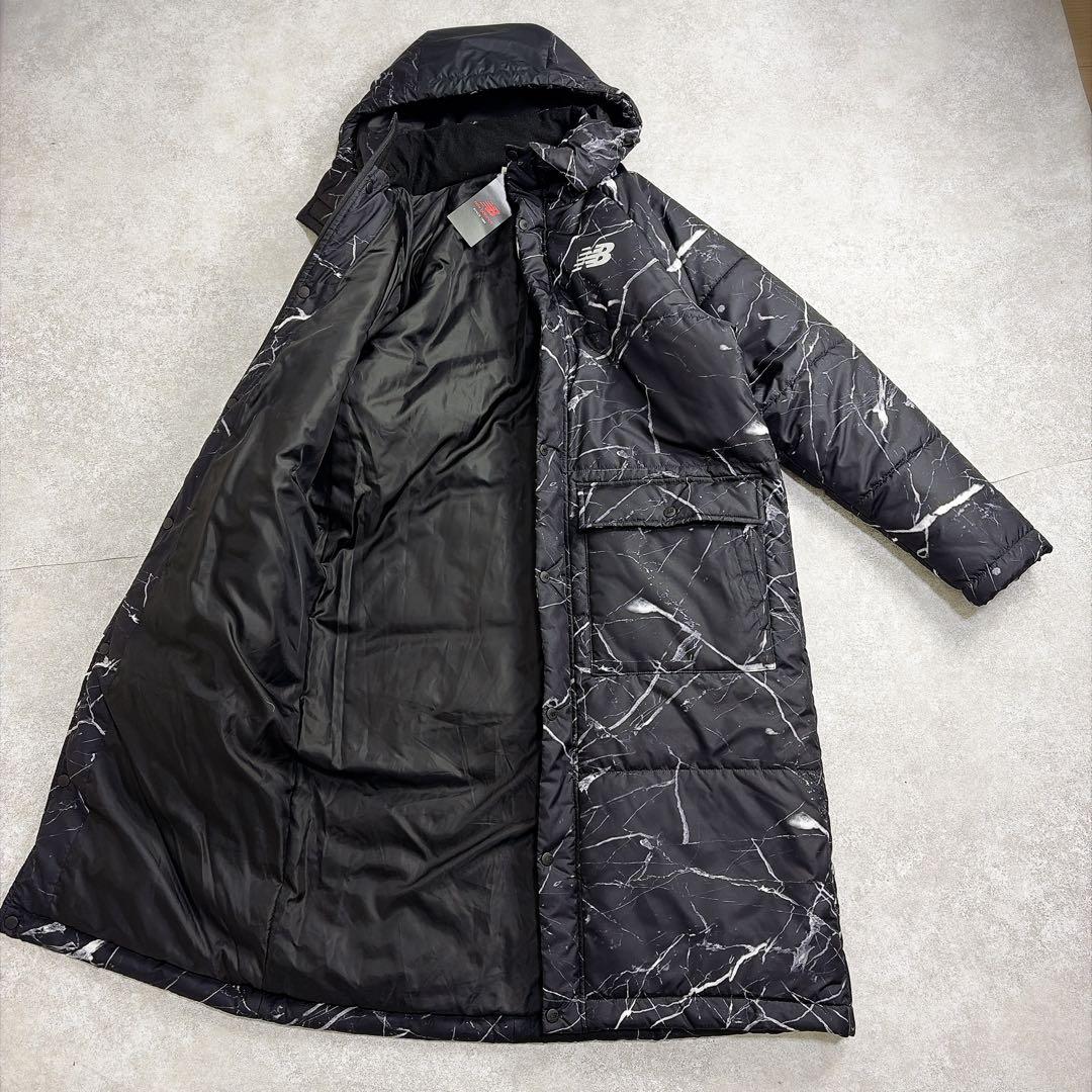 新品・タグ付き✨ニューバランス　ベンチコート　Mサイズ　マーブル柄