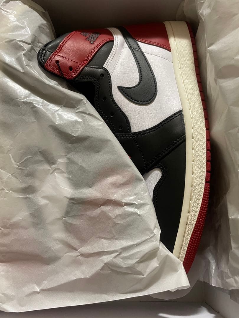エアジョーダン1ハイOG ブラック/ホワイト/レッド 28.5cm