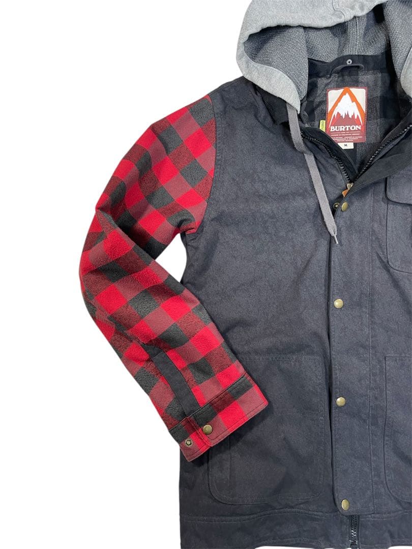 BURTON バートン スノーボードウエア Ｍサイズ 赤黒チェック ネルシャツ
