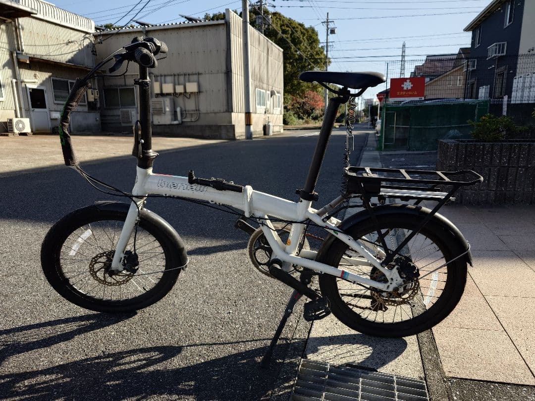 折りたたみ電動アシスト自転車 ホワイト シティタイプ