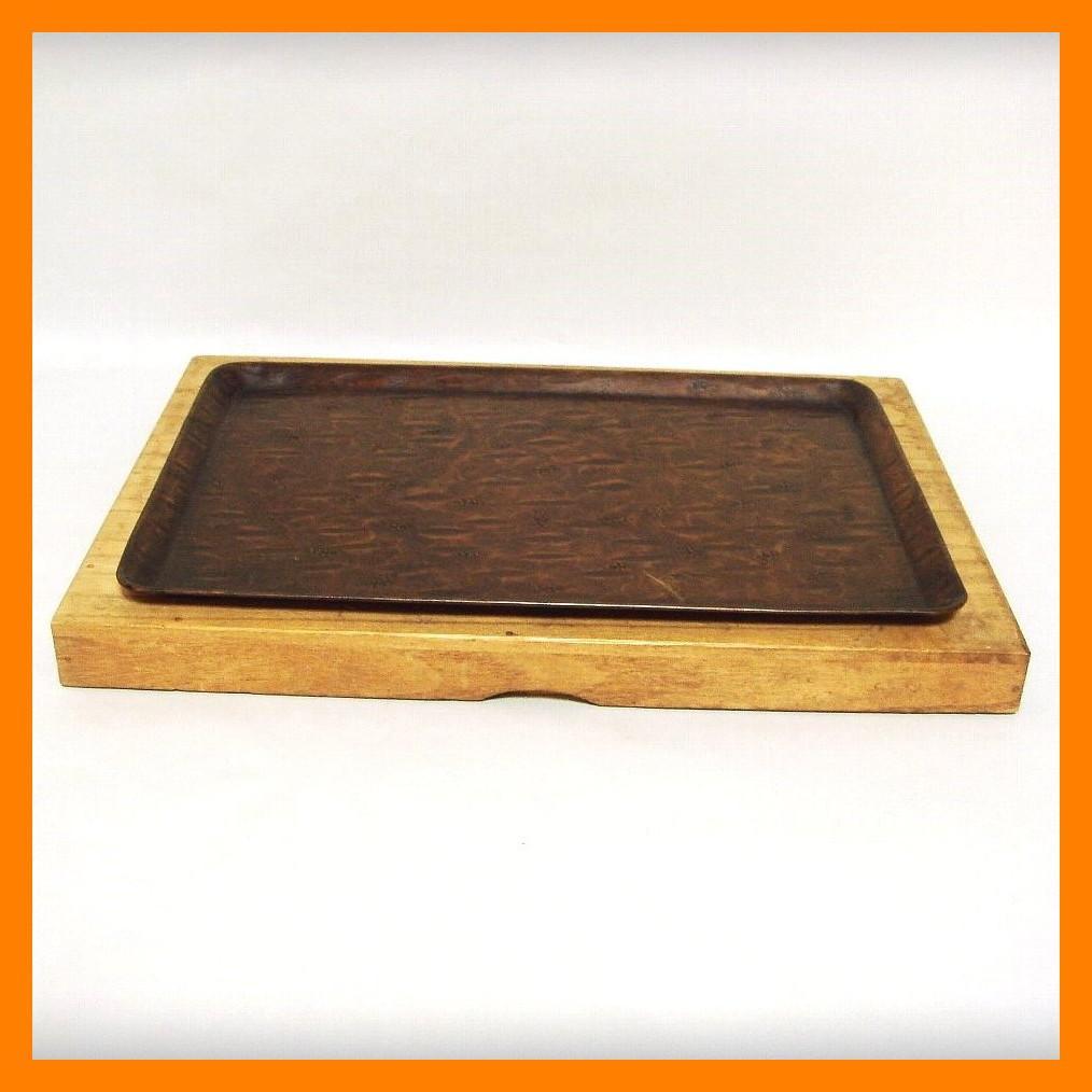 538『唐銅 盆 箱付き』　/骨董品 古美術 古玩 アンティーク