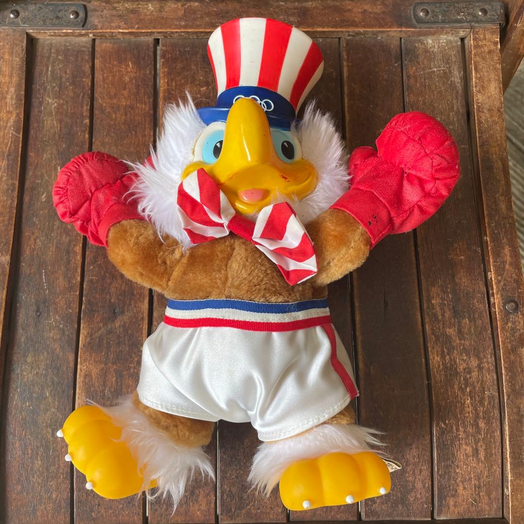 希少品！80's イーグルサム　ロサンゼルス五輪マスコット人形　ボクシングUSA