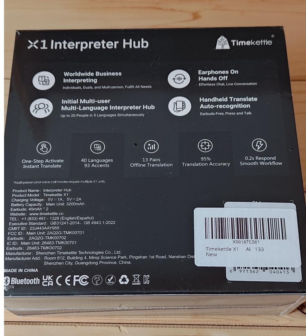 【新品】Timekettle X1 Interpreter Hub/翻訳イヤホン