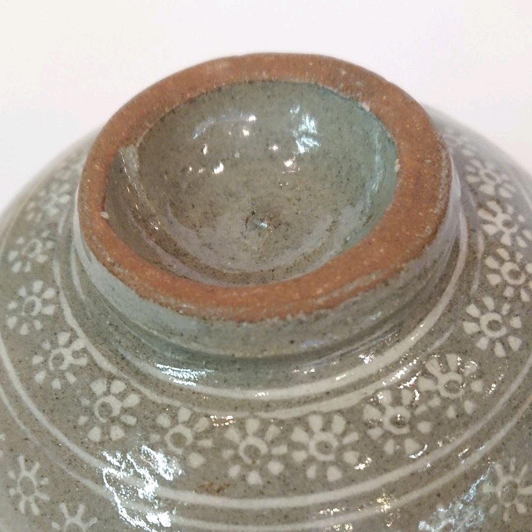 【茶道具】高麗三島 粉青 茶碗 美陶窯