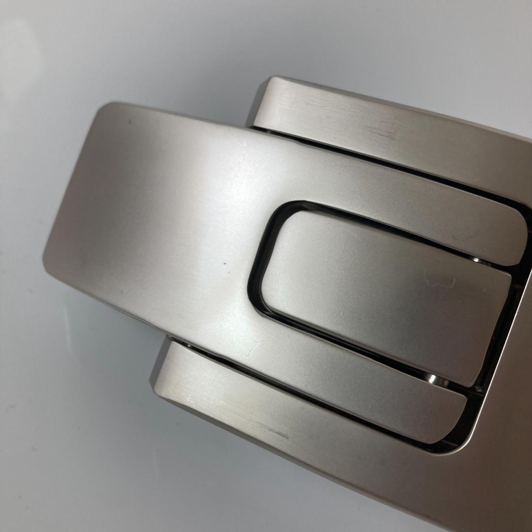 訳あり パワーリフティングベルト レバーアクション 本革 茶×マット銀 可変式