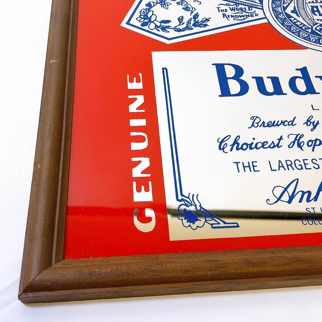 バドワイザー Budweiser パブミラー 広告プレート ビンテージ 雑貨
