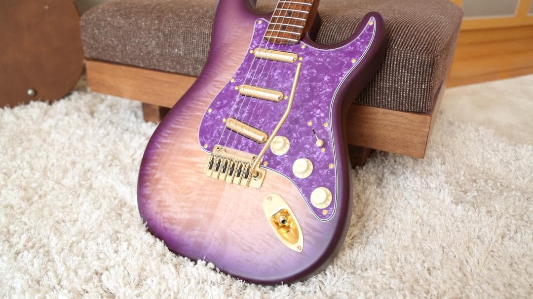 Warmoth パープルバースト　ストラト　Fender USA ネック
