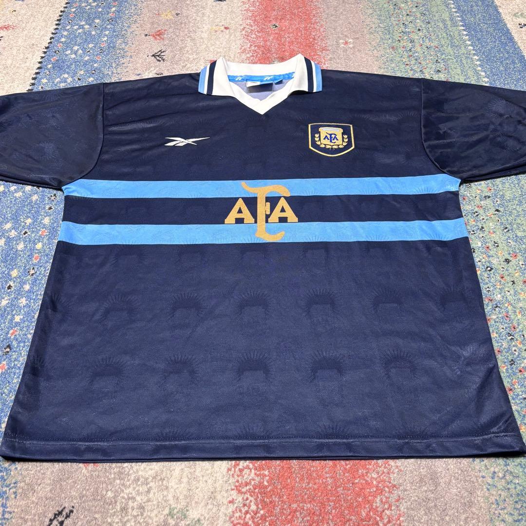 Reebok　サッカーアルゼンチン代表ユニフォーム　アウェイ　英国製　XLサイズ