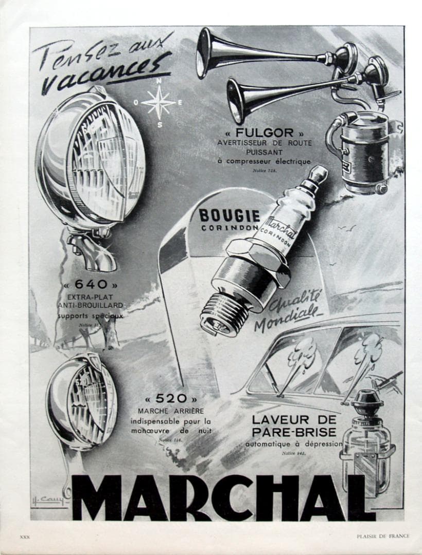 フランスの雑誌からのヴィンテージ広告　5種類／10アイテム