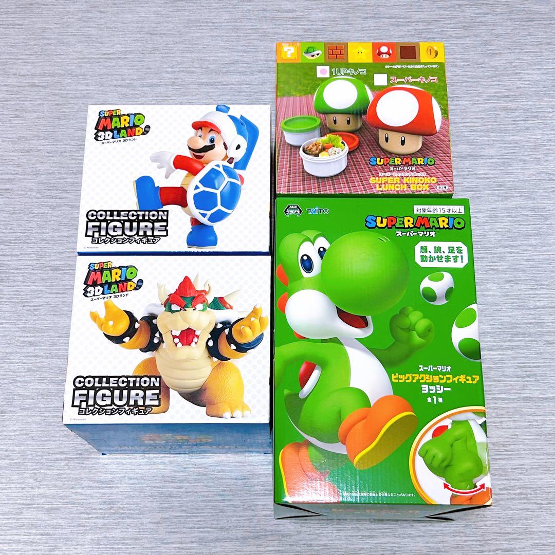 スーパーマリオ　フィギュア　マリオカート　ミニカー　スーパーキノコランチボックス