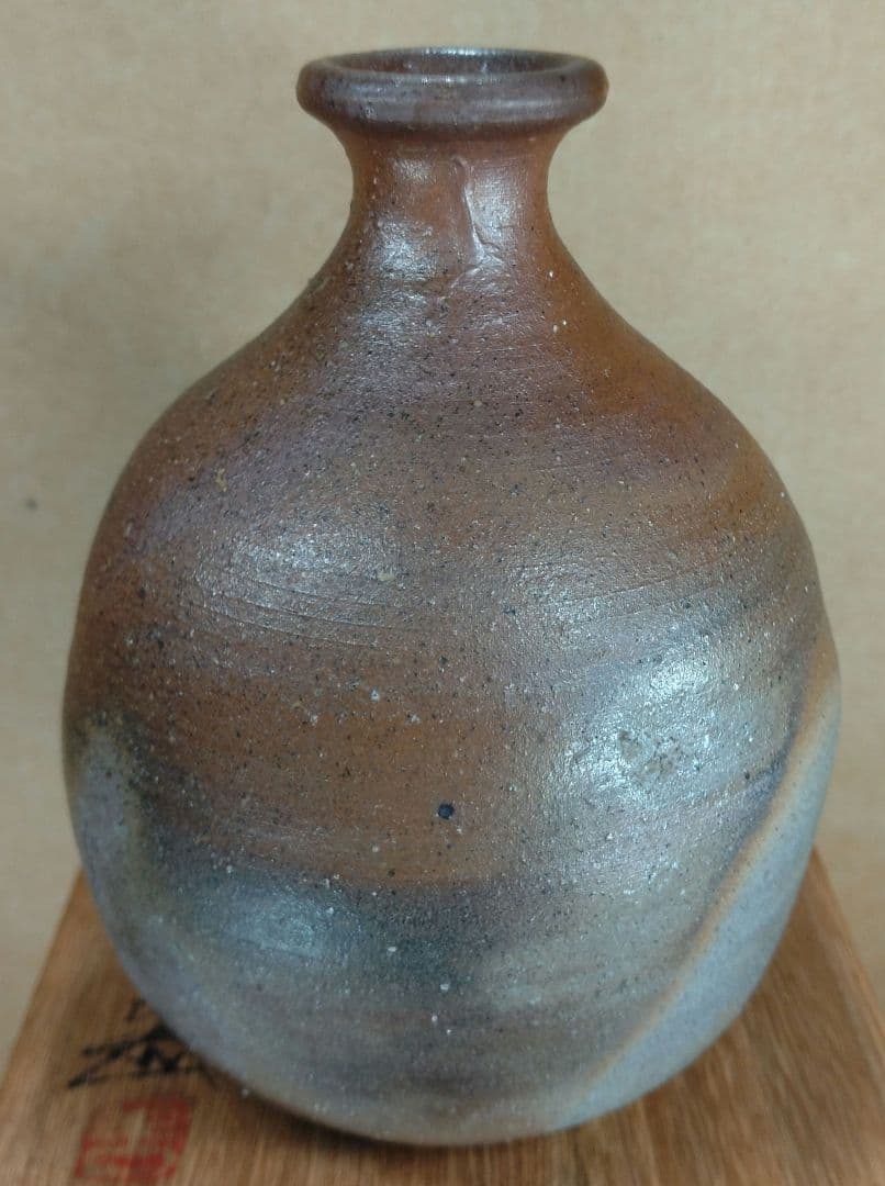 【本物保証】浦上善次 備前徳利 共箱 栞 岡山県重要無形文化財(備前焼) 美品