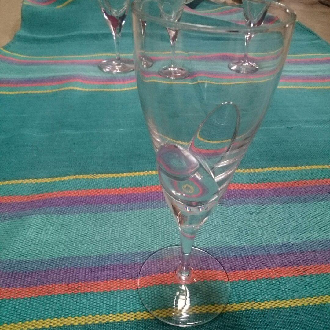ドーム、ナンシー。Franceアンティーク、4客crystalワイングラス