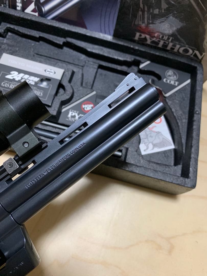 美品　廃盤 マルイ パイソン 6in 後期型 ガスリボルバー24連発