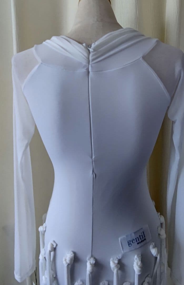 社交ダンスラテンドレス！ホワイト！