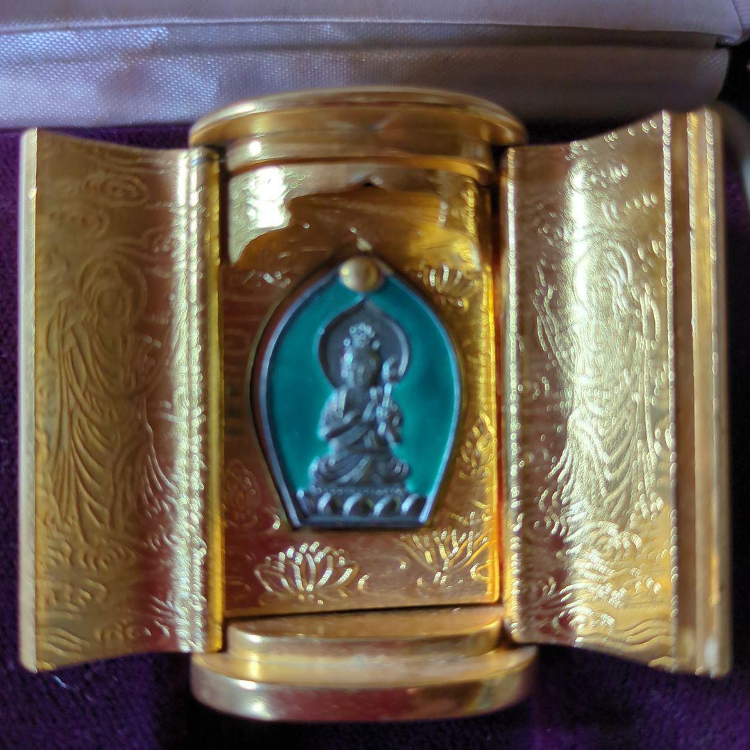 金メッキ 仏像 コンパクトデザイン勢至菩薩