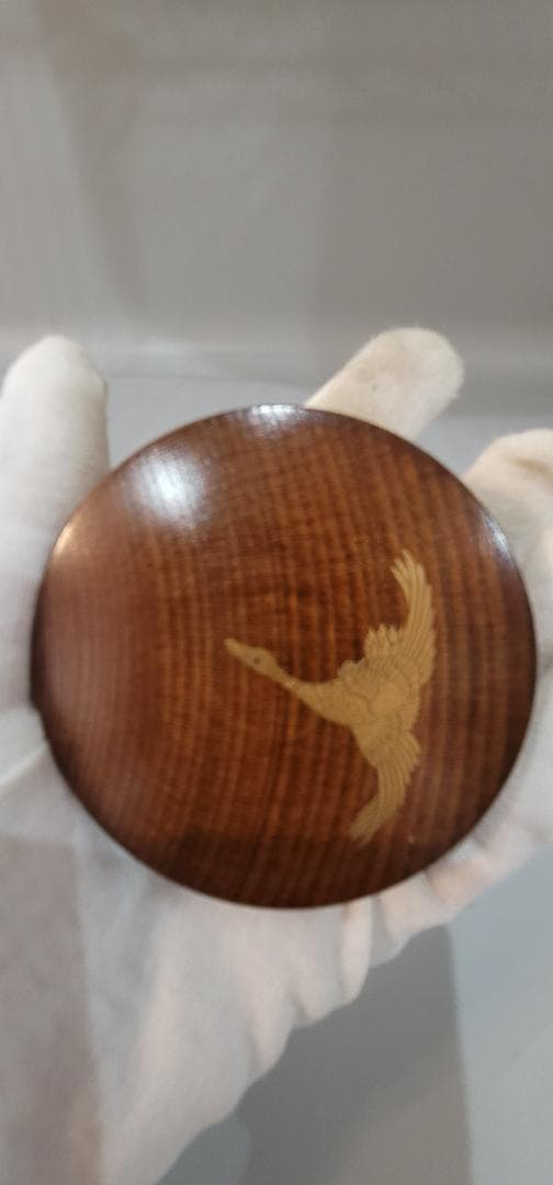 茶道具 初雁 蒔絵 香合 桑 春斎作 共箱