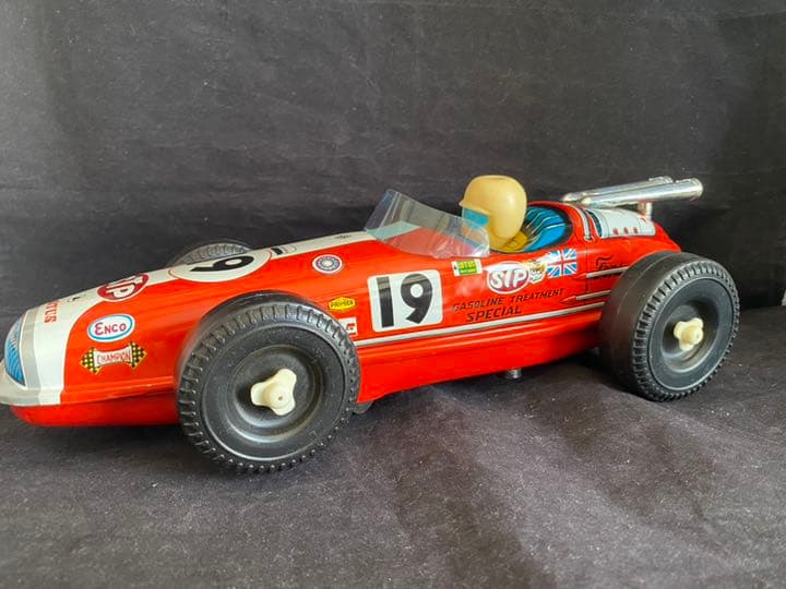 1960年代　昭和レトロ　ロータス・ハイスピードレーサー　電動ブリキカー／箱付き