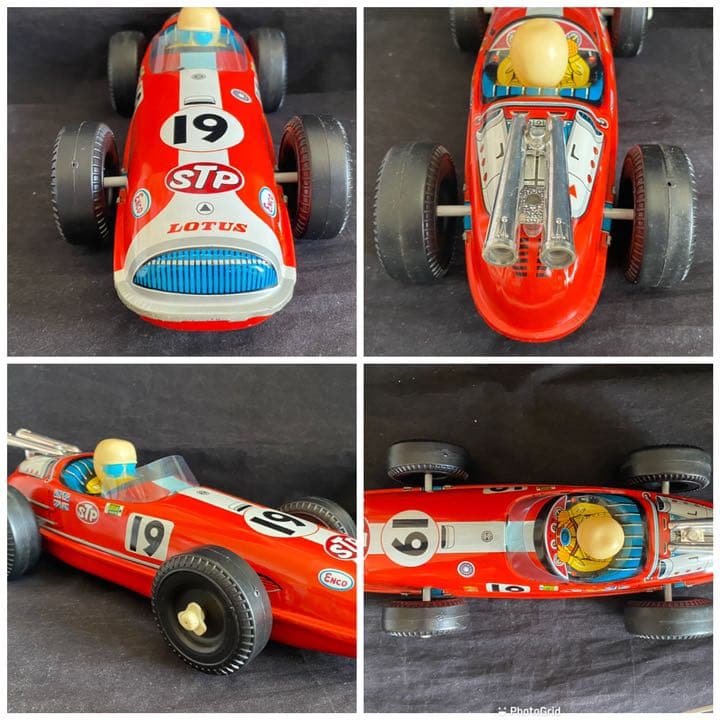 1960年代　昭和レトロ　ロータス・ハイスピードレーサー　電動ブリキカー／箱付き