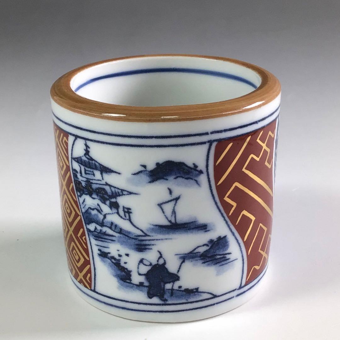 Ｒ２６２　皆具　『西尾瑞豊造』『染付金欄手皆具』　共箱　茶道具