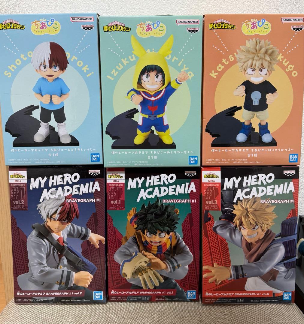 僕のヒーローアカデミア ちあぴこ BRAVEGRAPH フィギュア 6体セット