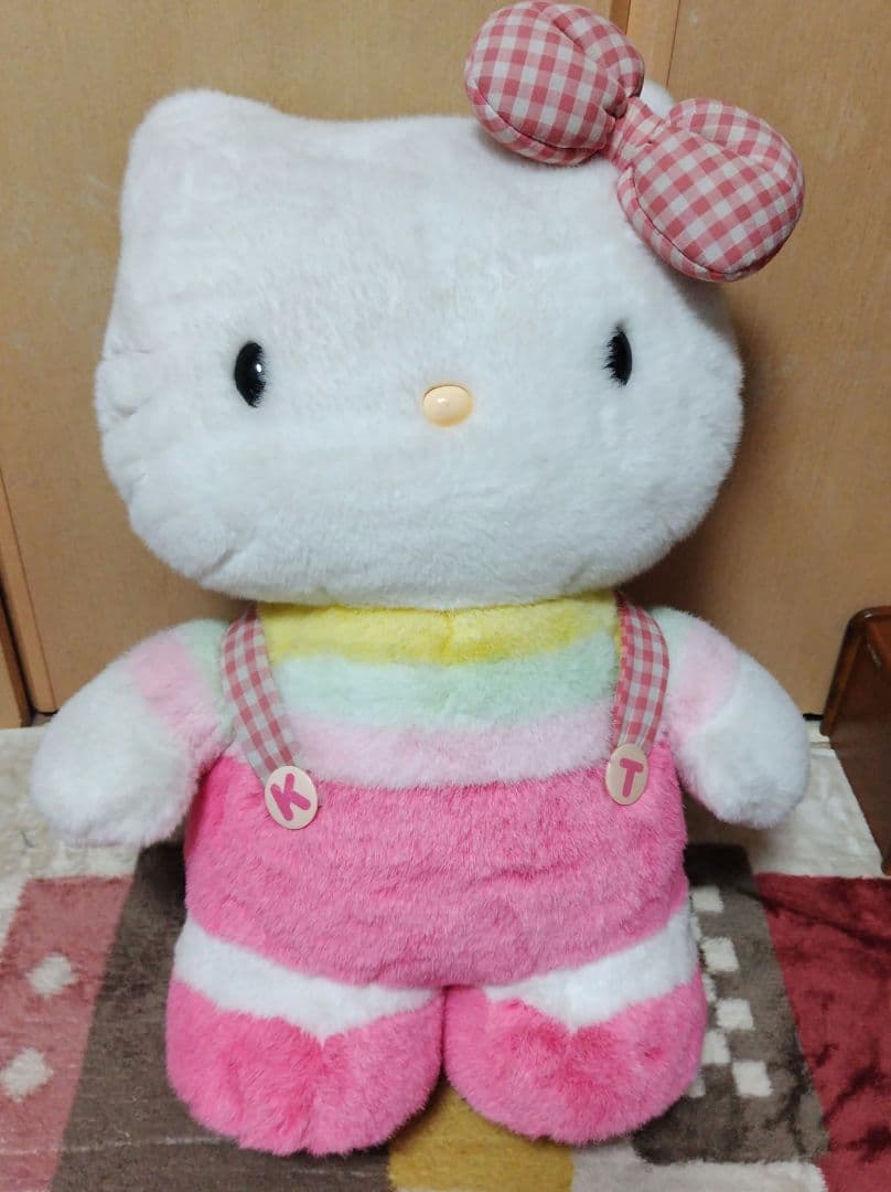 希少 ハローキティ 特大 ジャンボ BIG ぬいぐるみ 自立 レトロ レア
