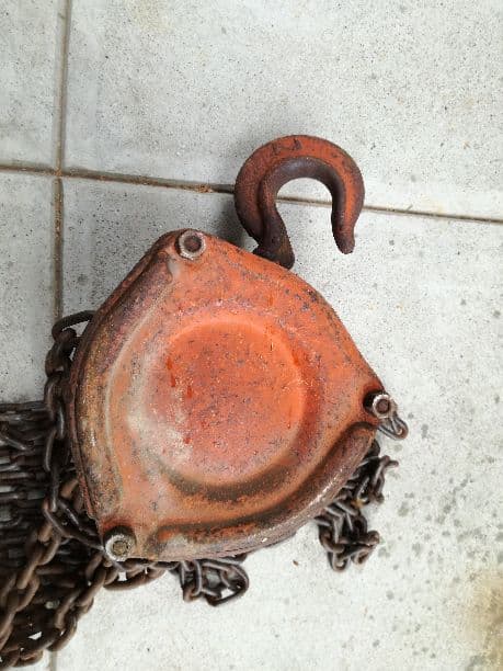 ニッチ　チェーンブロック　1t　吊り具　工具　現場　中古　チェンブロ