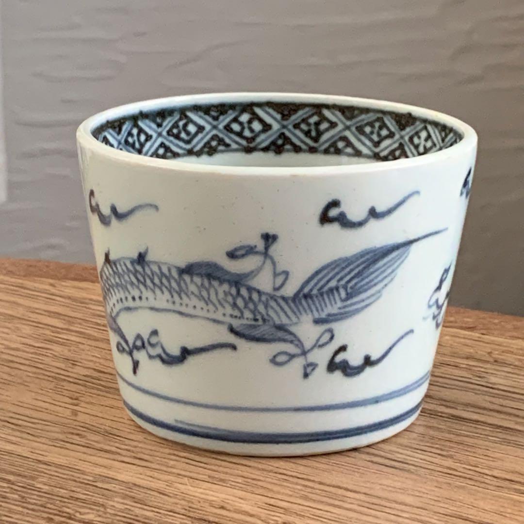 蕎麦猪口 古伊万里 龍 染付 1客
