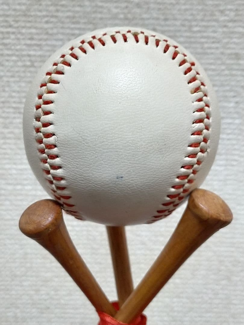 長嶋茂雄 サイン入り野球ボール 木製スタンド付き　50年位前の物