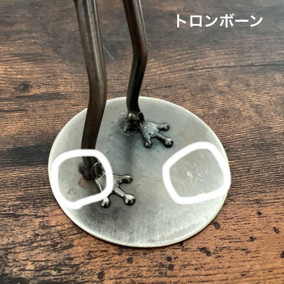 カエルの置物　ブリキ　ボルト　音楽隊　ジャンクアート　7体