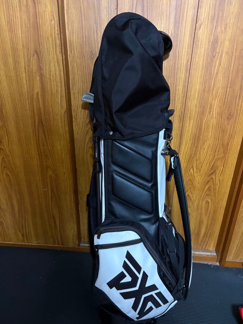PXG キャディバッグ 白黒 バッグのみ