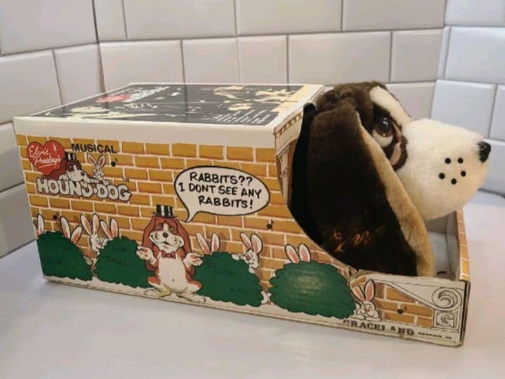 1986年　エルヴィス・プレスリー　ハウンド・ドッグ　ミュージカル玩具　15\"