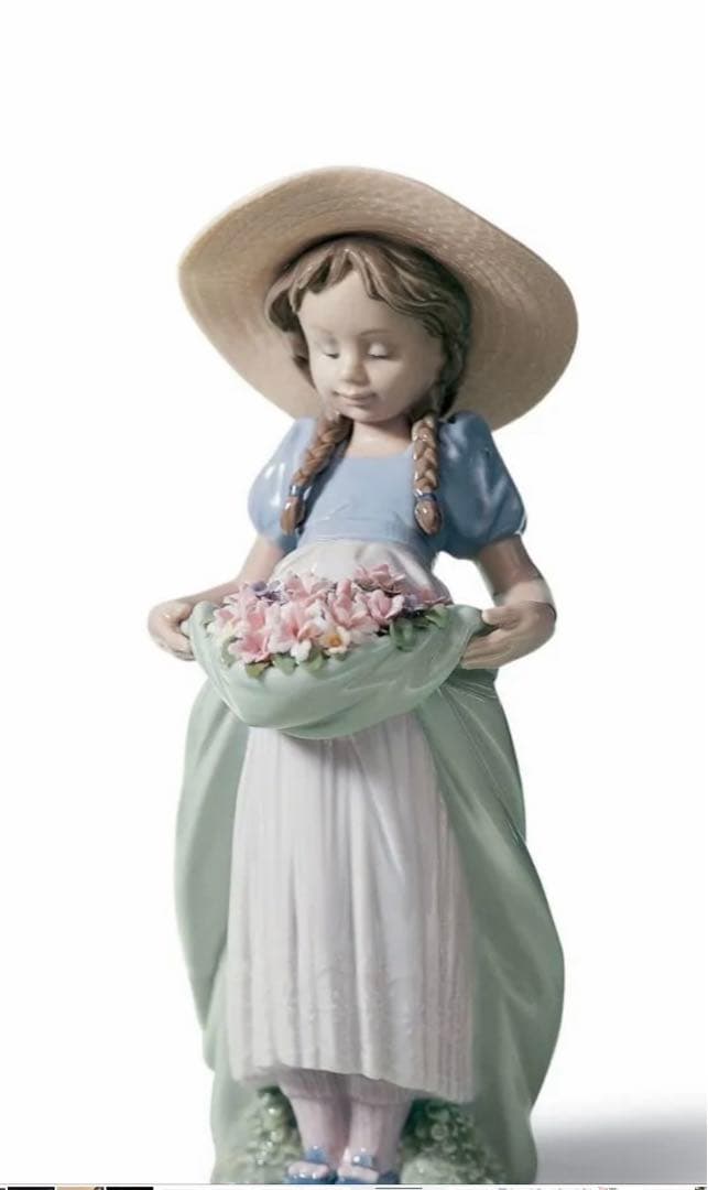 専用品です。Lladro 少女像 陶器製 約23cm 元箱付き