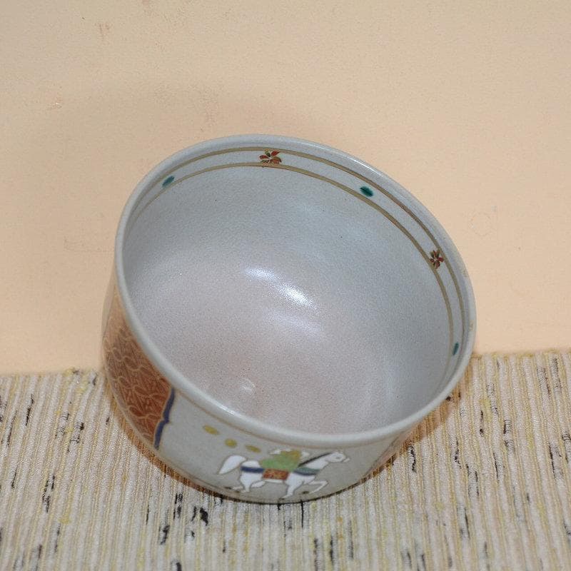 茶道具　京焼　清水焼　干支茶碗　乾山写間取午茶碗　新品　橋本城岳　送料込み