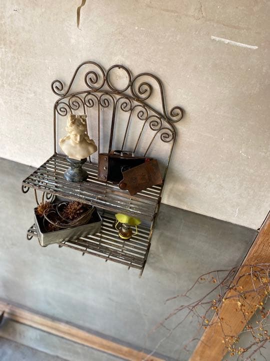 ビンテージ  アイアン ウォールラック