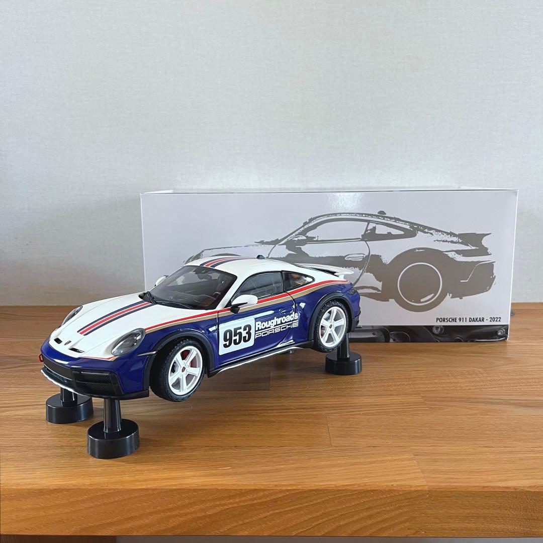 【ミニカー 美品】1/18 ミニチャンプス ポルシェ 911 ダカール