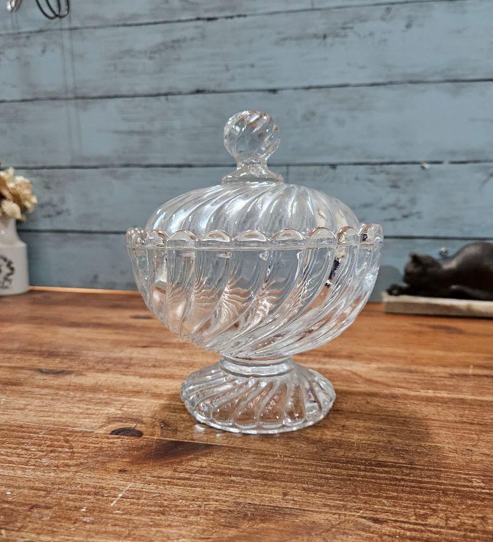 オールドバカラ BACCARAT バンブー ボンボニエール 蓋付き ポット