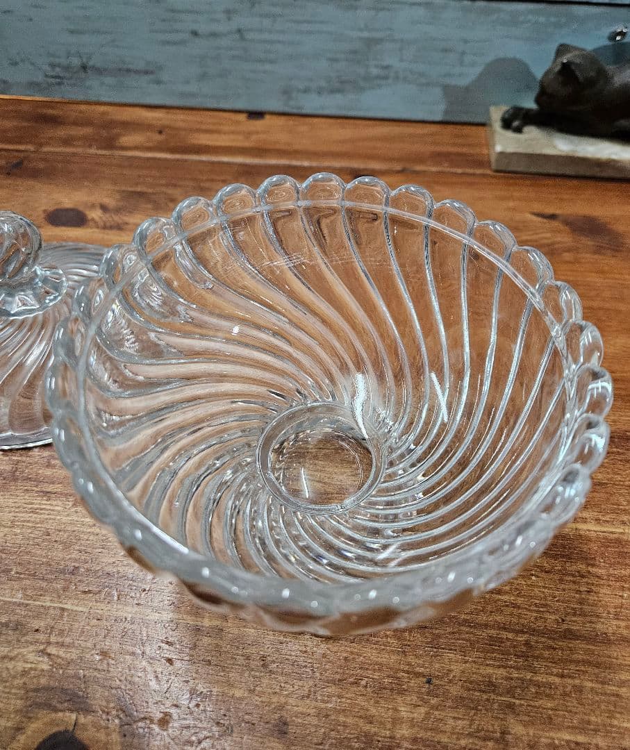 オールドバカラ BACCARAT バンブー ボンボニエール 蓋付き ポット