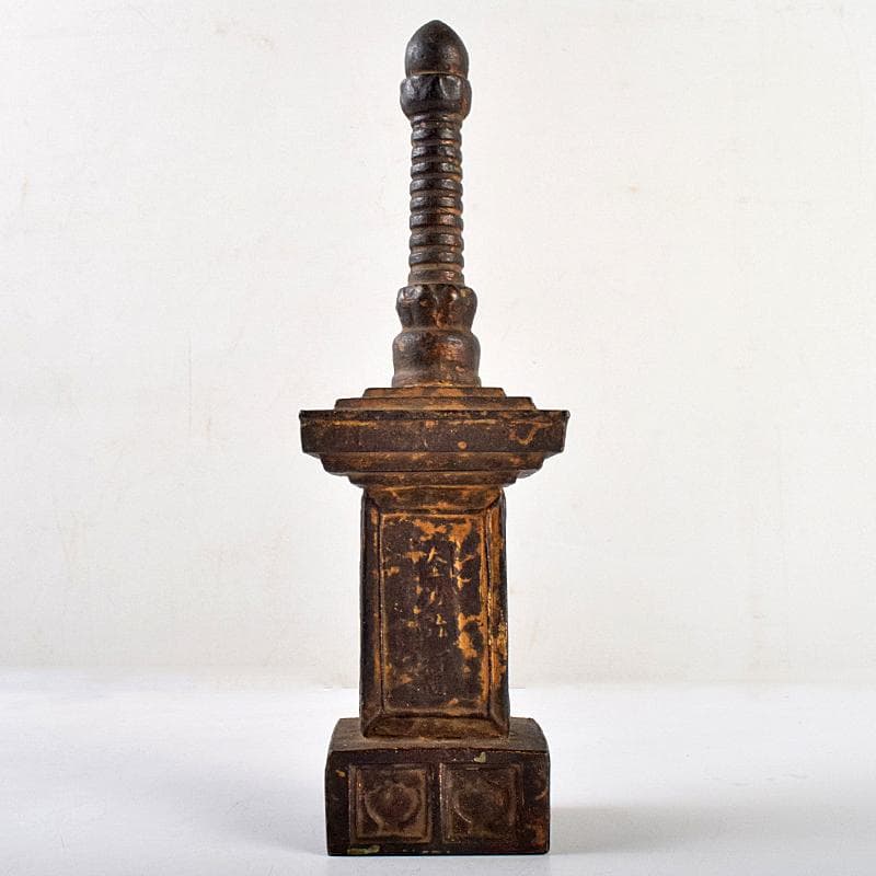 仏教美術　古銅鍍金　日光山　中善寺　御賓塔　仏塔　時代箱付　D　R9487