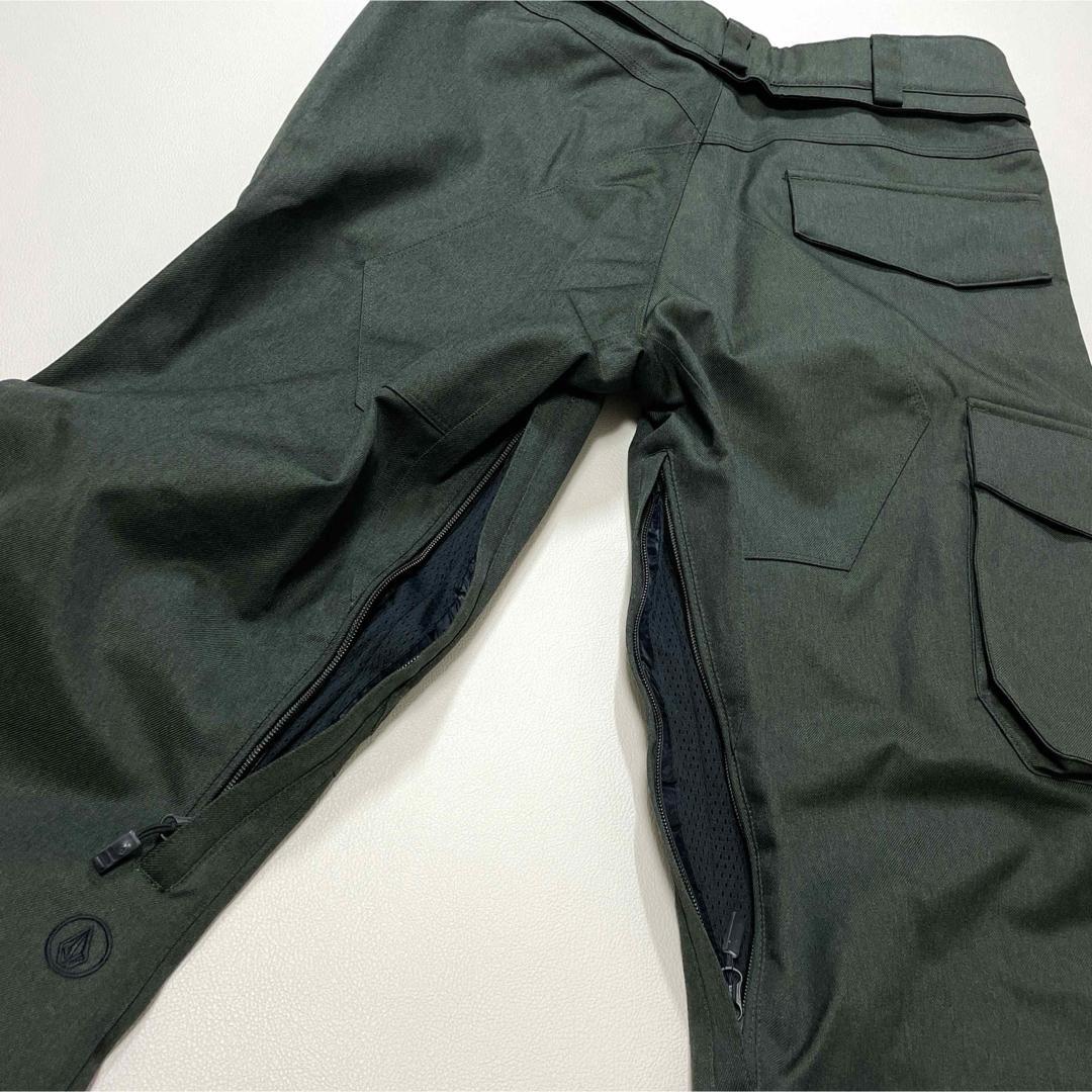 6704【美品】ボルコム　パンツ　無地　スノボウェア メンズ カーキ