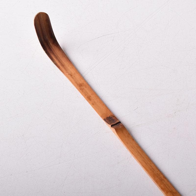 茶道具　影林宗篤作　茶杓　銘知足　前大徳　福本積應書付　共筒共箱　C　R8502