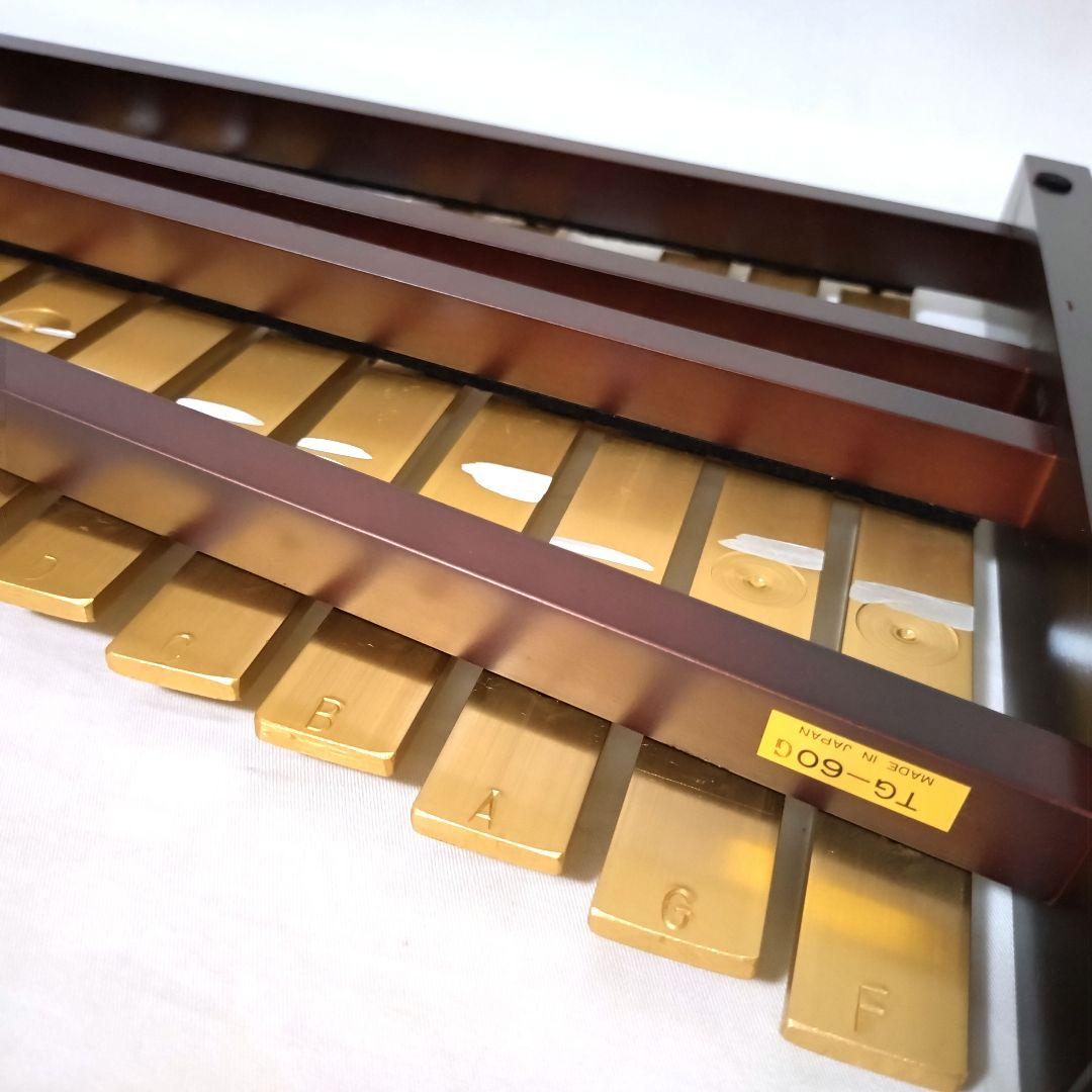 希少　YAMAHA　グロッケン　ゴールド　卓上鉄琴　32音　ハードケース付き