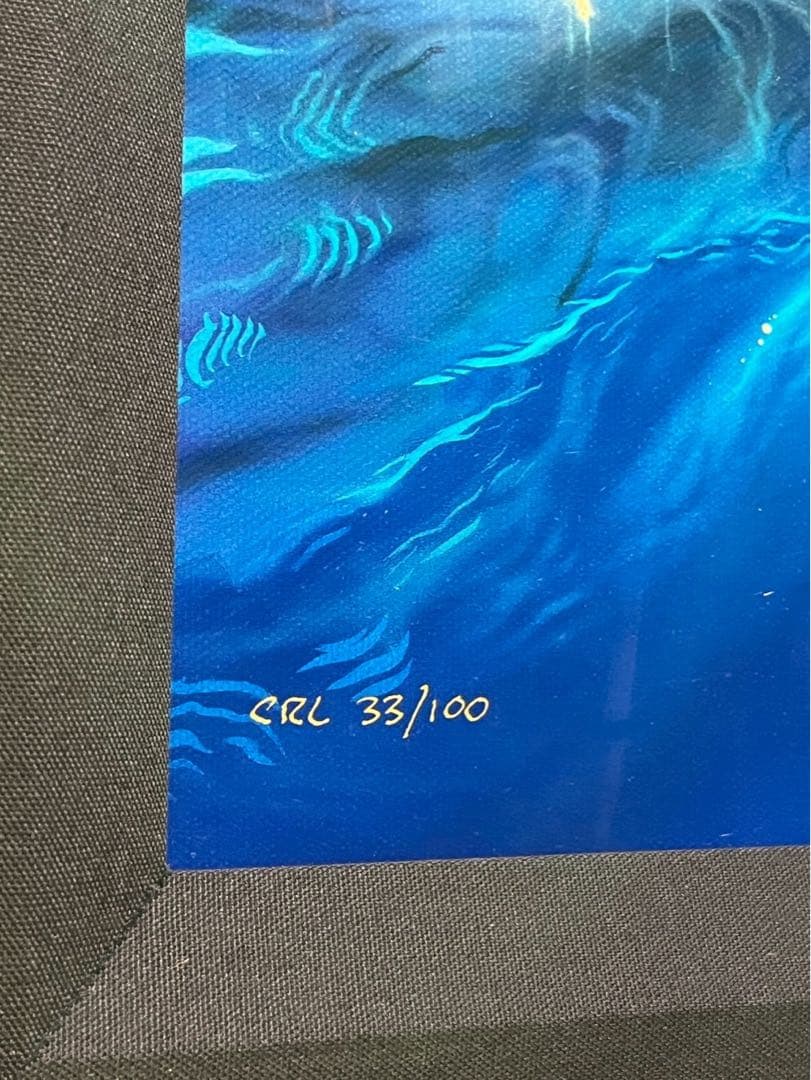ラッセン《タヒチアンブルー》ジークレー 33/100 額装品