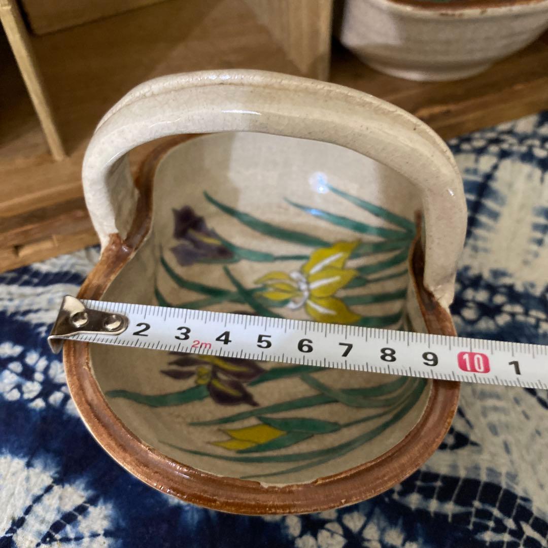 清水六兵衛　図変手付向付鉢　清六銘　希少