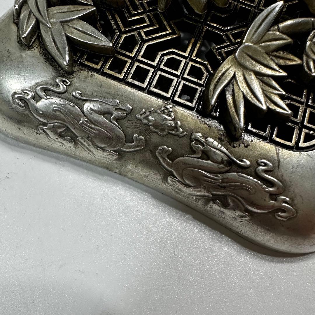 硯　竹　旧蔵　金属彫刻