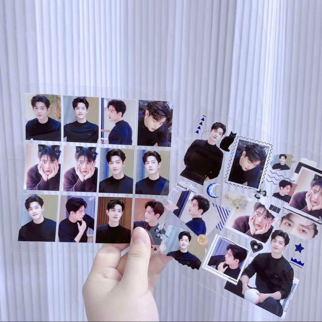 15×15cm 肖戦 転写ステッカー 耐油 防水ステッカー　2枚　28セット❣