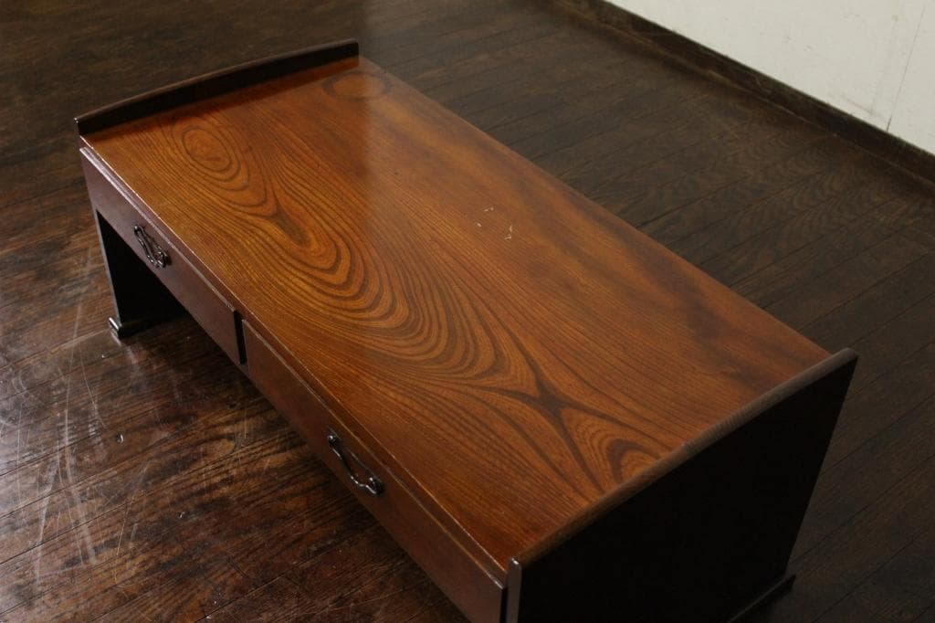 レトロ・アンティーク！欅一枚板と栗無垢材！古い文机！古家具/テーブル/古道具