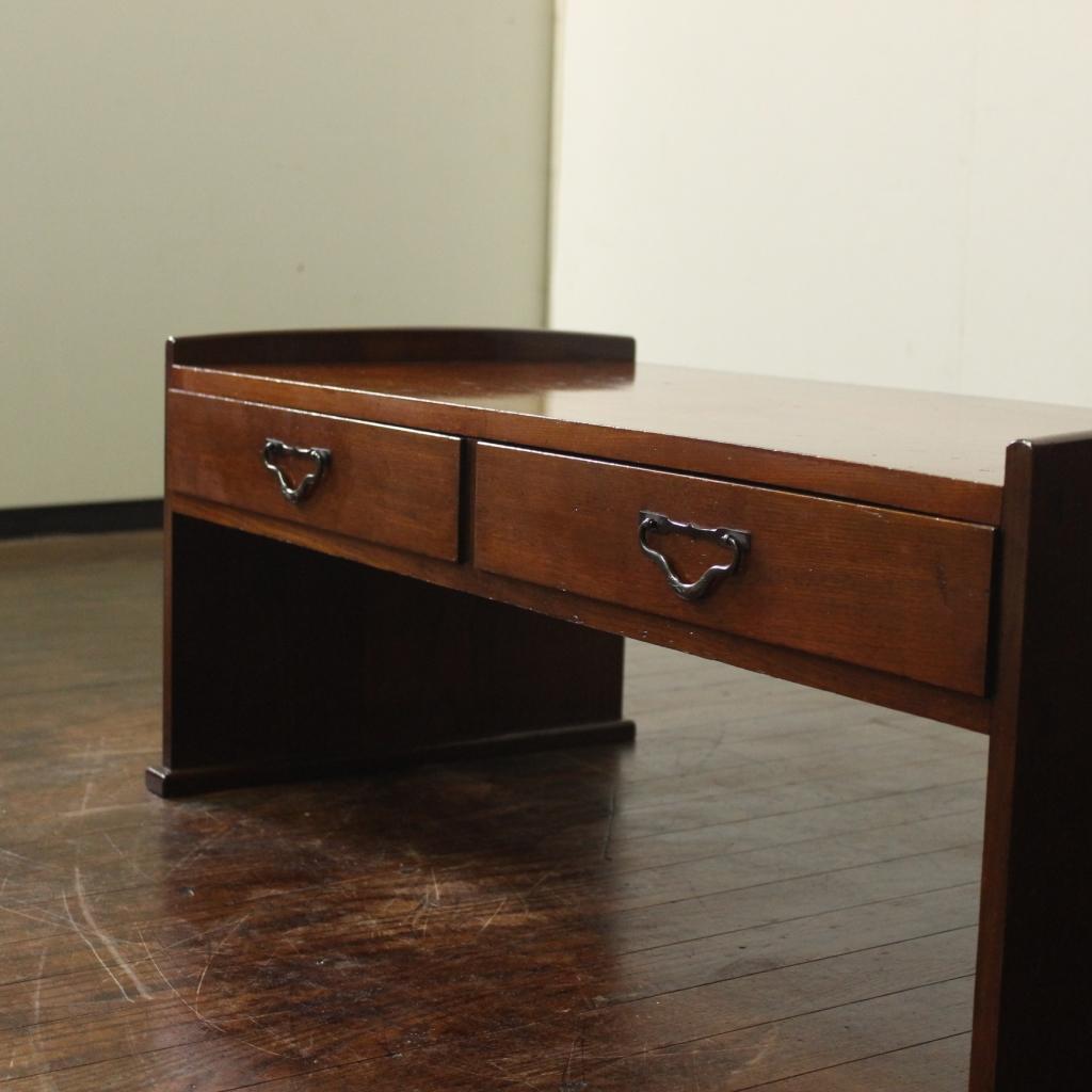 レトロ・アンティーク！欅一枚板と栗無垢材！古い文机！古家具/テーブル/古道具