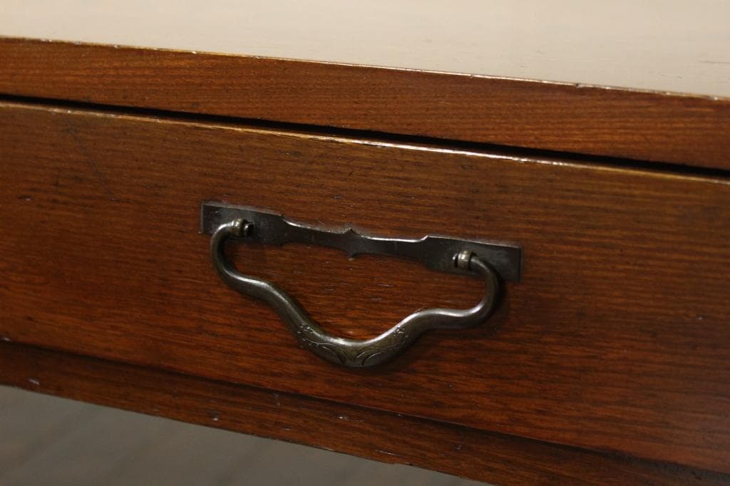 レトロ・アンティーク！欅一枚板と栗無垢材！古い文机！古家具/テーブル/古道具