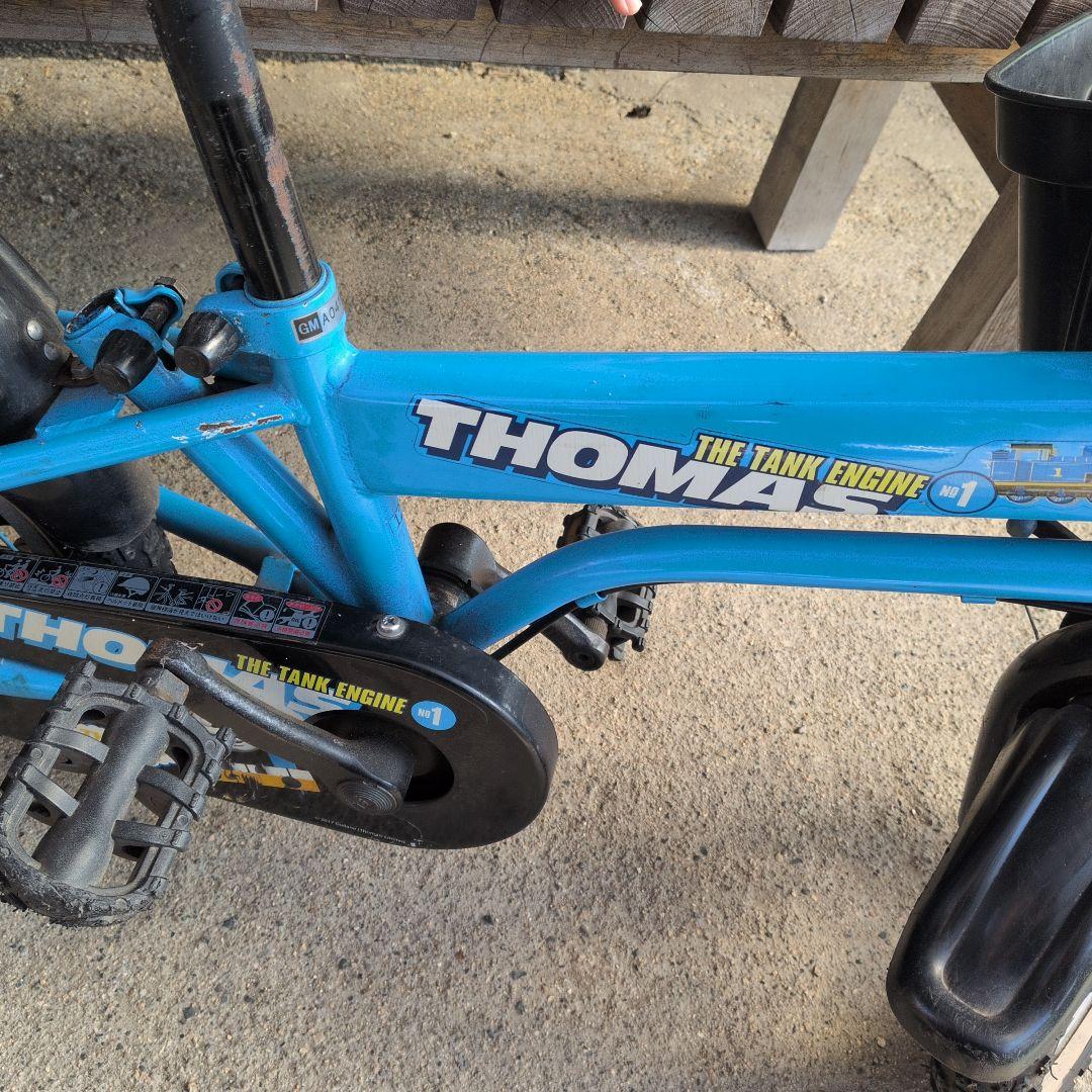 THOMAS 幼児用自転車 青色 バスケット付き